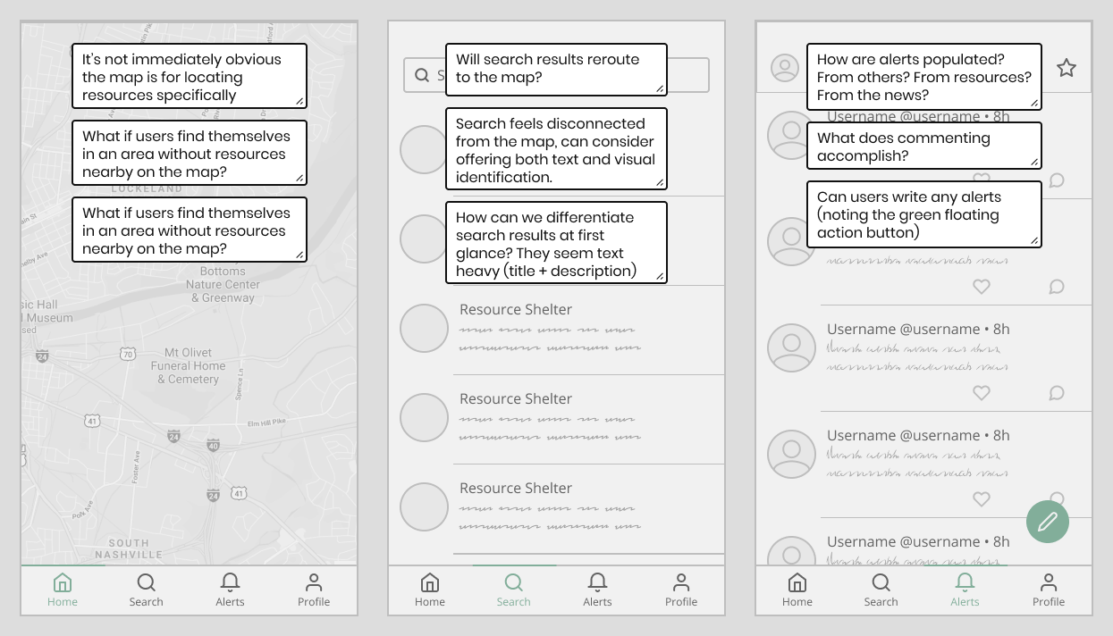 Comments on Homemore wireframes