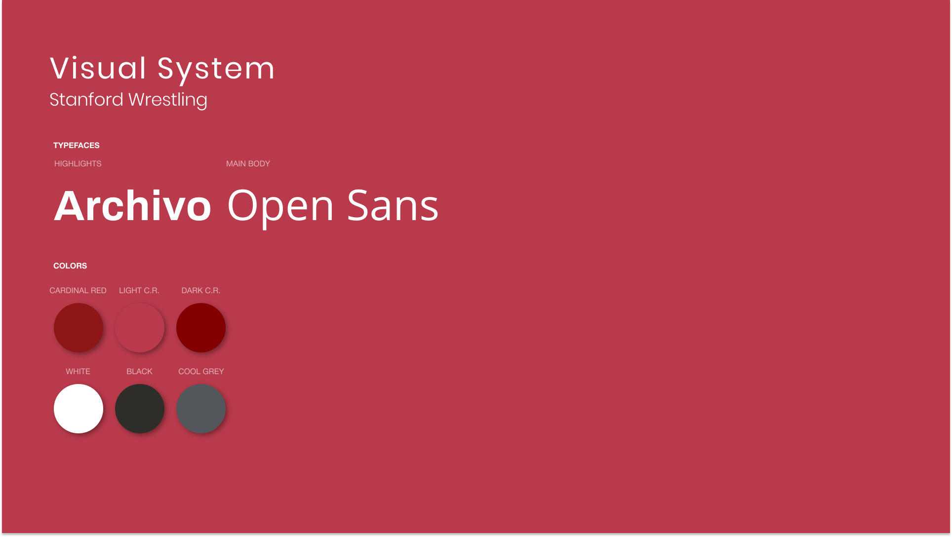 typography and color palette