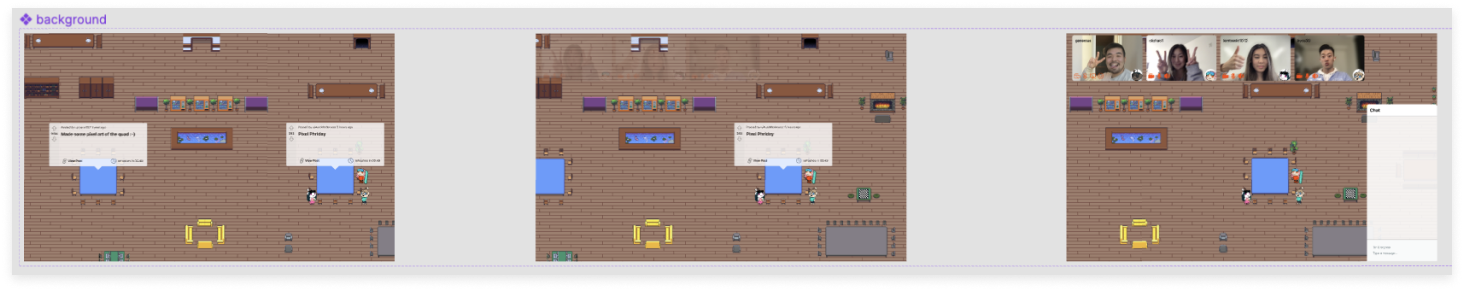 three screen flow for SnooVille