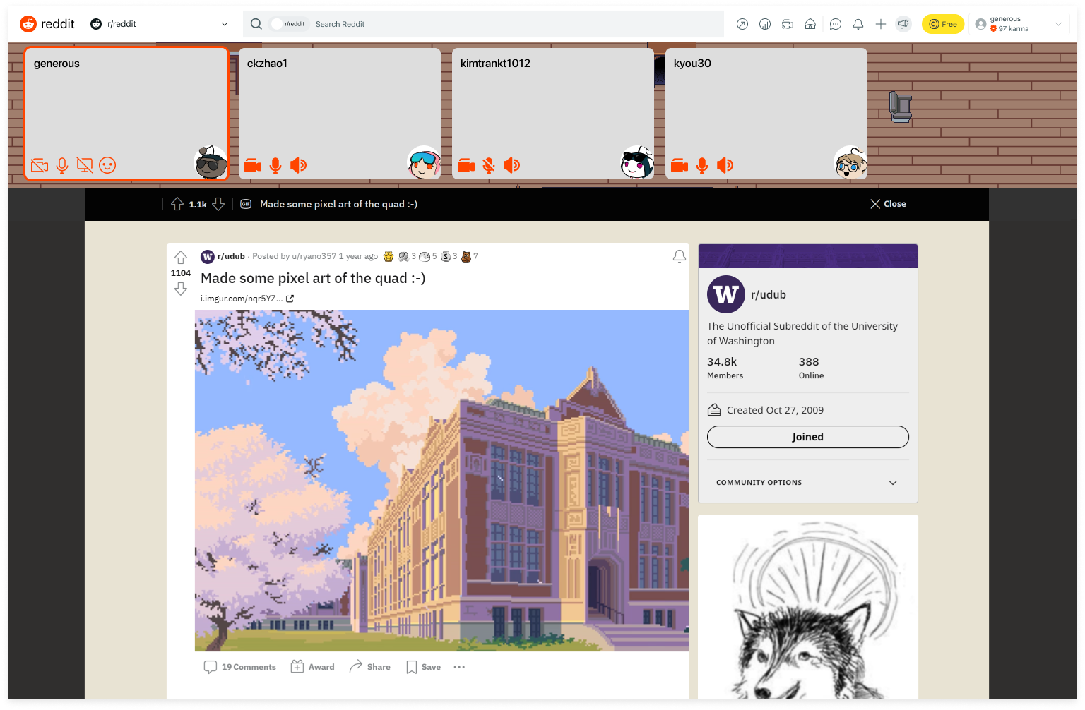 Reddit post embedded in SnooVille