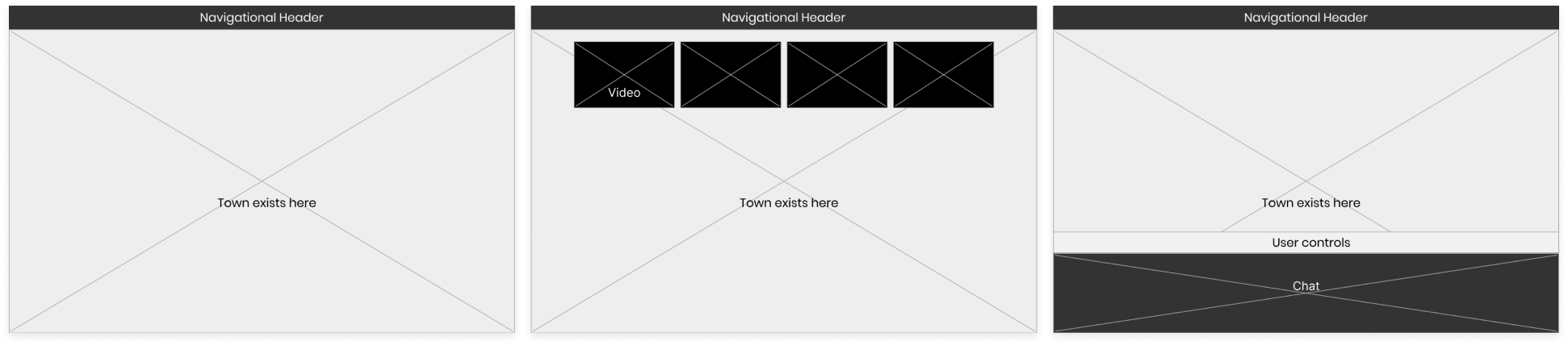 low fidelity screens for user testing